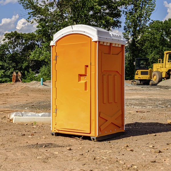 can i customize the exterior of the porta potties with my event logo or branding in Troy Mills